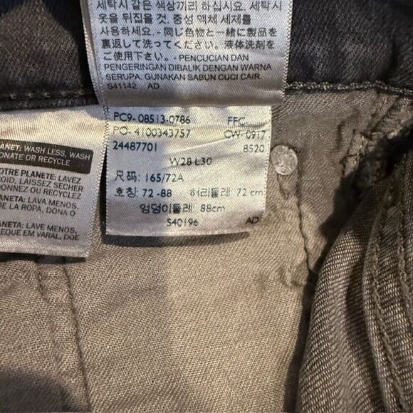 Levi's 513 Slim Straight Gray Wash Jeans Men's denim size 28 x 30 - Picture 8 of 12